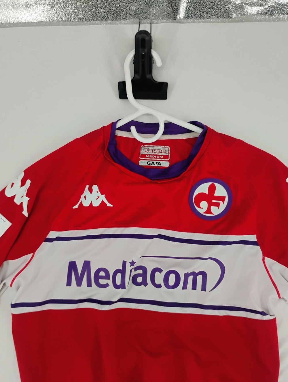 Kappa Red & White Mediacom Football Top